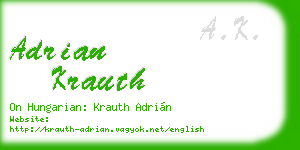 adrian krauth business card