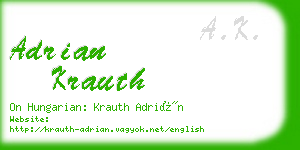 adrian krauth business card